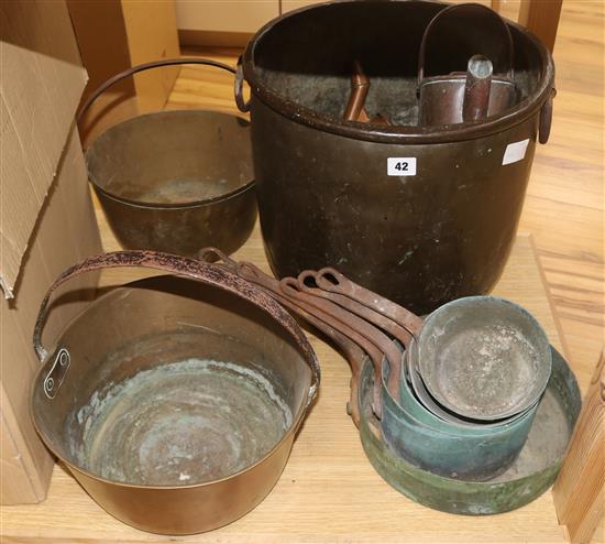 A quantity of metal ware